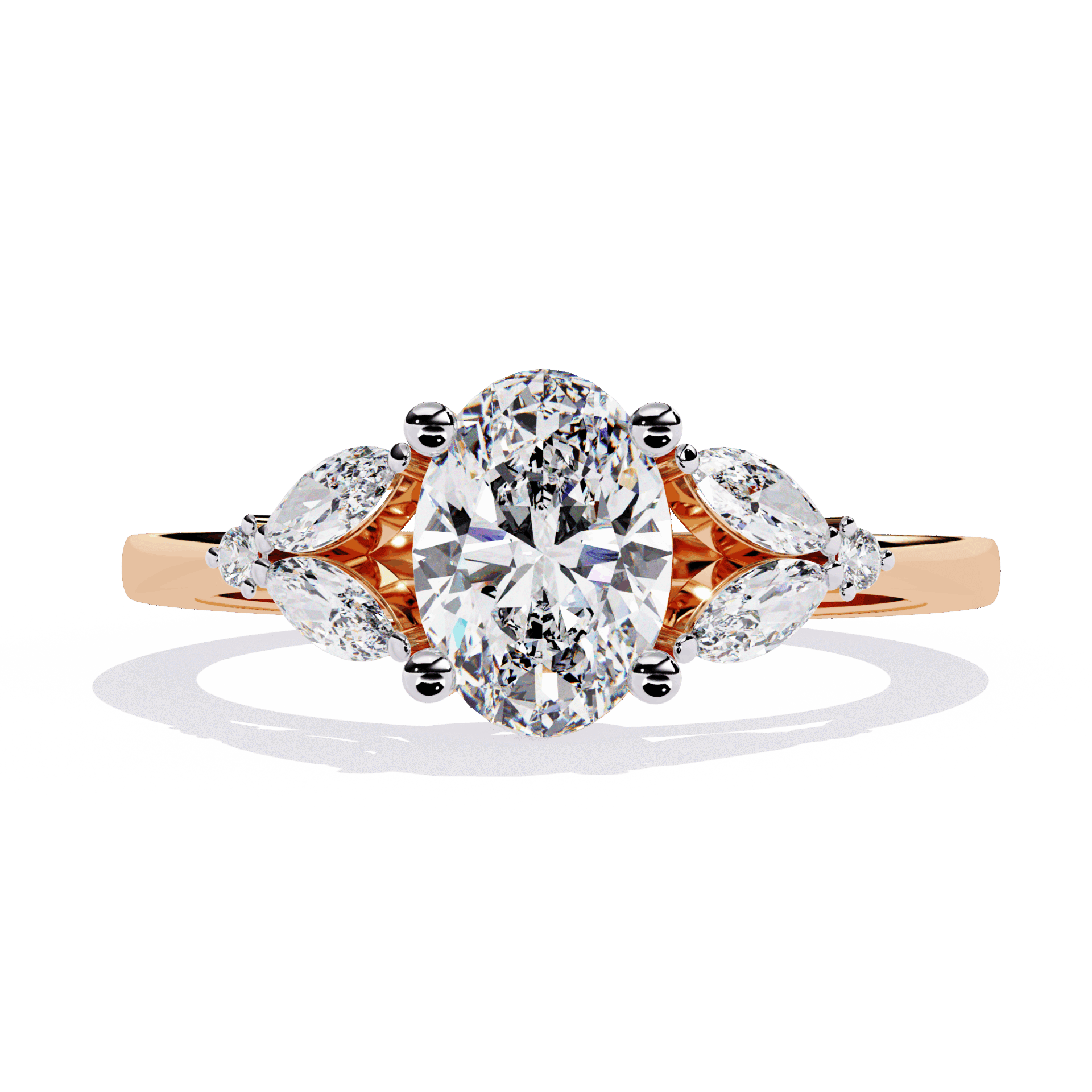 1.25 Carat Oval Minimal Statement Ring in Moissanite | House of Estara