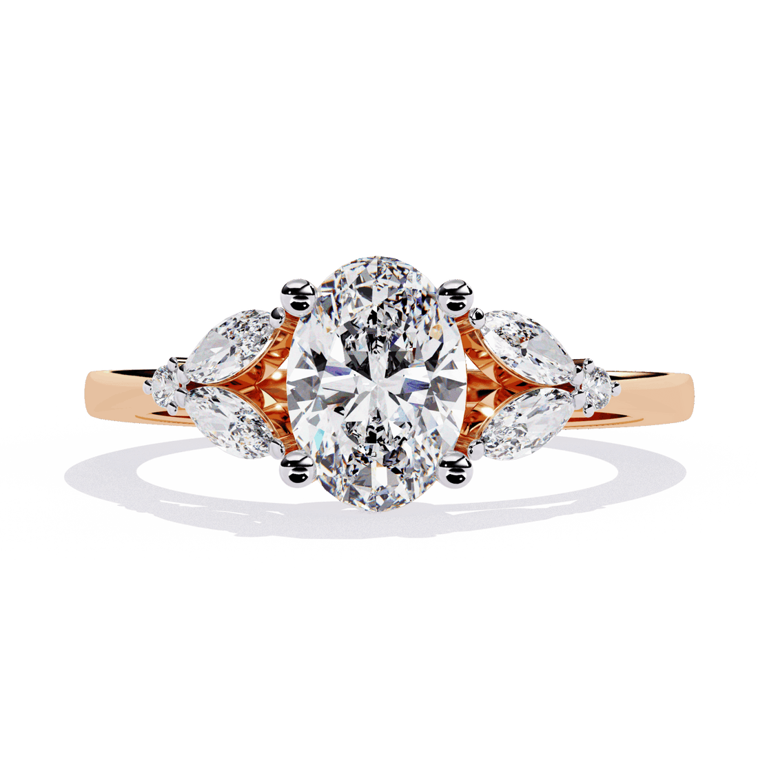 1.25 Carat Oval Minimal Statement Ring in Moissanite | House of Estara