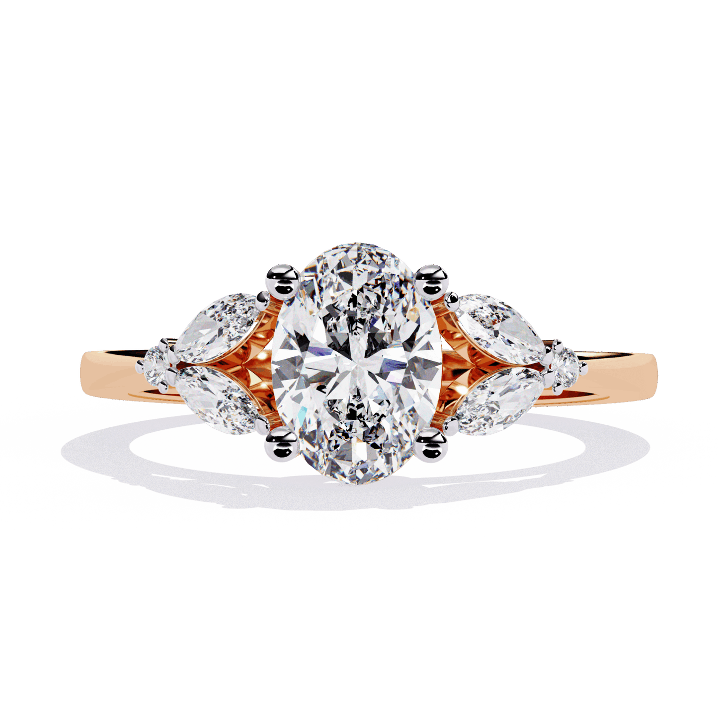 1.25 Carat Oval Minimal Statement Ring in Moissanite | House of Estara