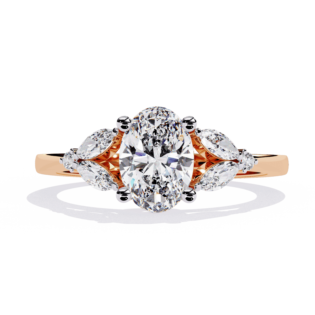 1.25 Carat Oval Minimal Statement Ring in Moissanite | House of Estara