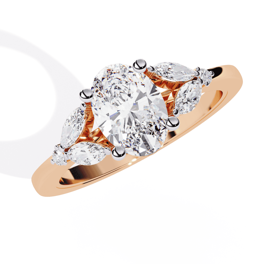 1.25 Carat Oval Minimal Statement Ring in Moissanite | House of Estara