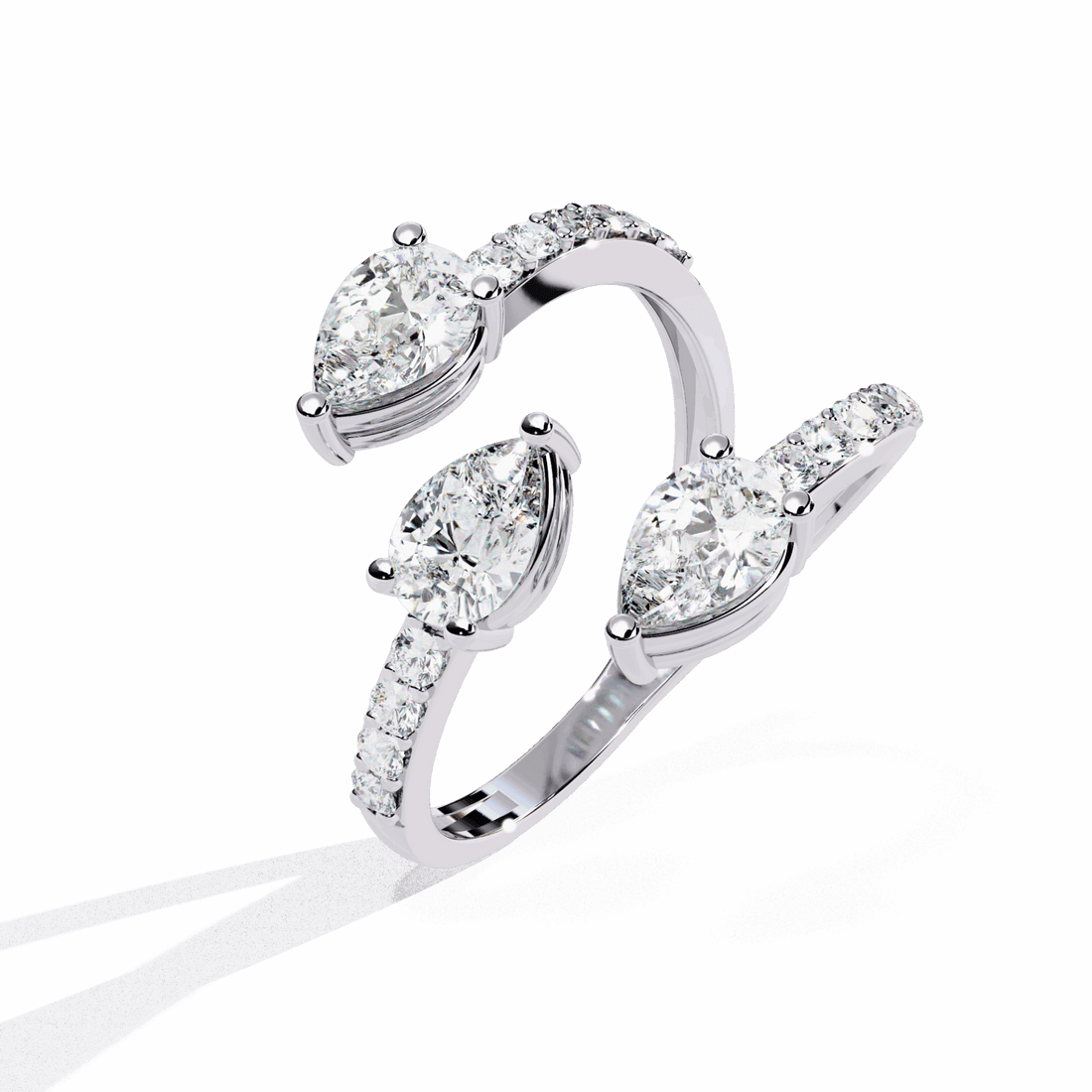 1.25 Carat Pear Modern Essential Ring in Moissanite | House of Estara