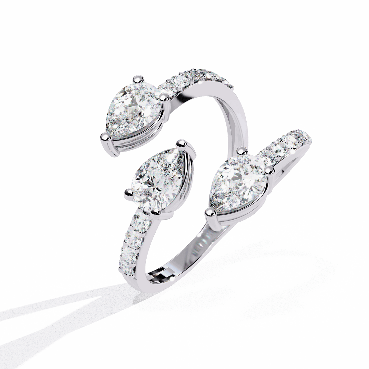 1.25 Carat Pear Modern Essential Ring in Moissanite | House of Estara