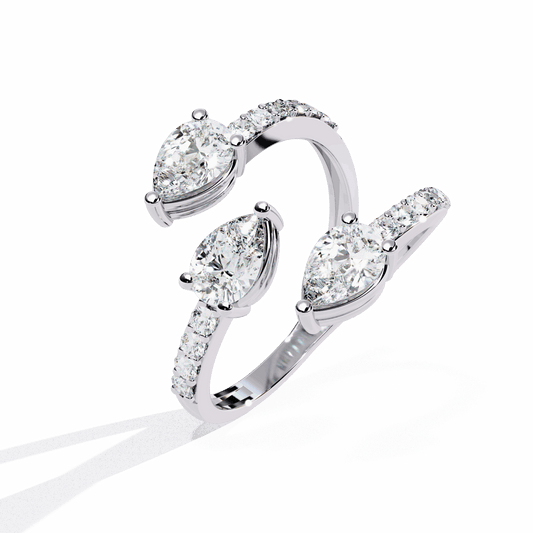 1.25 Carat Pear Modern Essential Ring in Moissanite | House of Estara