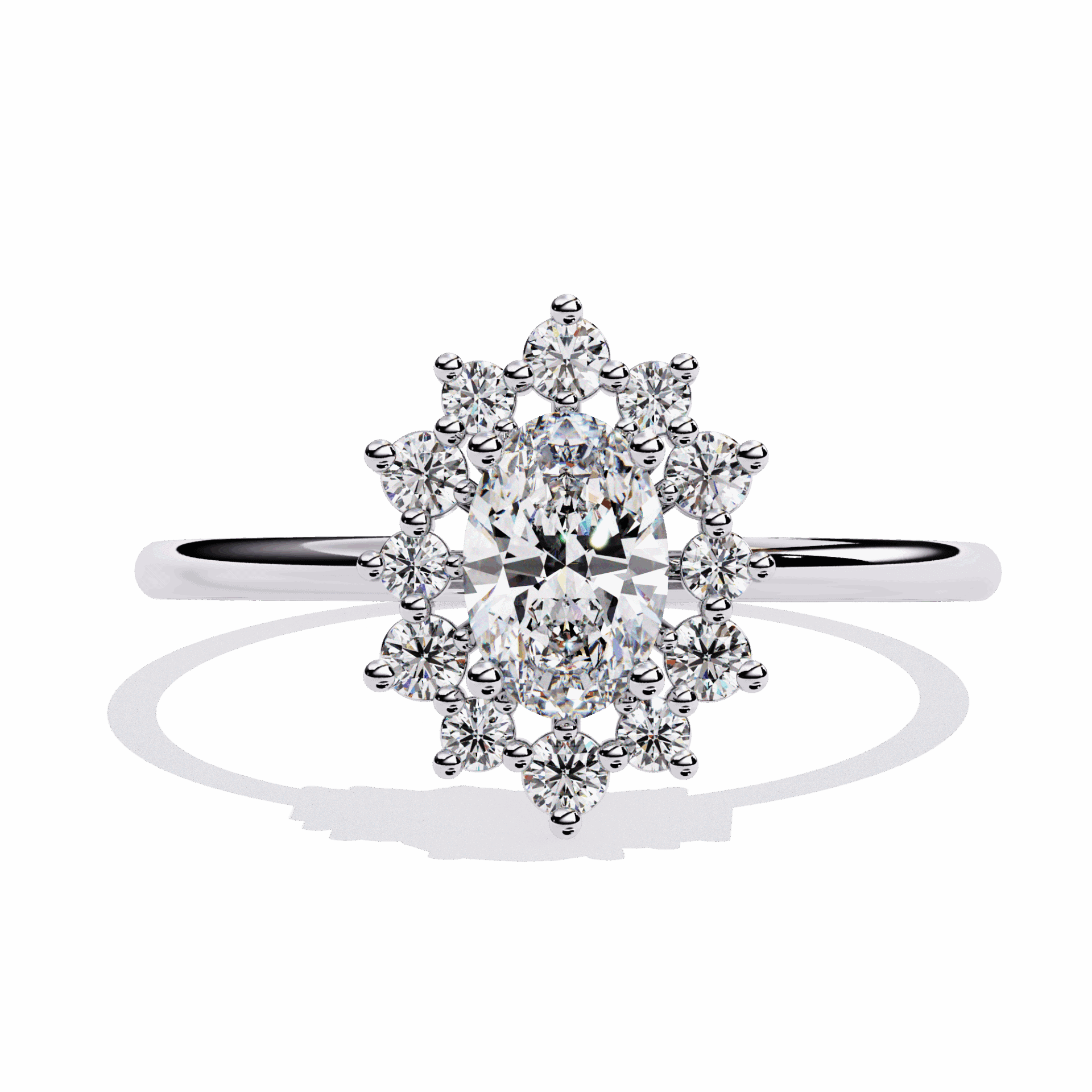 0.5 Carat Oval Minimal Statement Ring in Moissanite | House of Estara