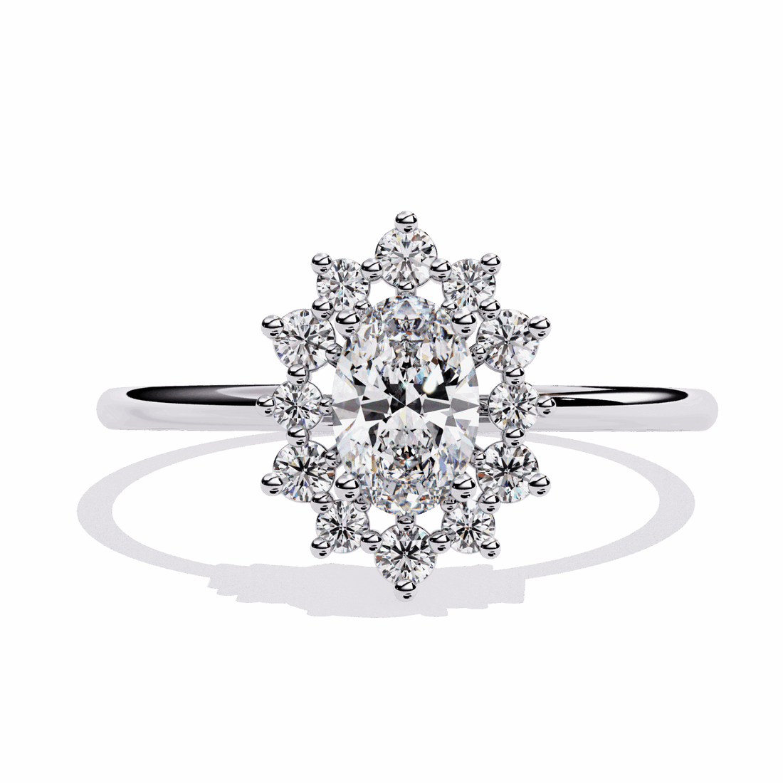 0.5 Carat Oval Minimal Statement Ring in Moissanite | House of Estara