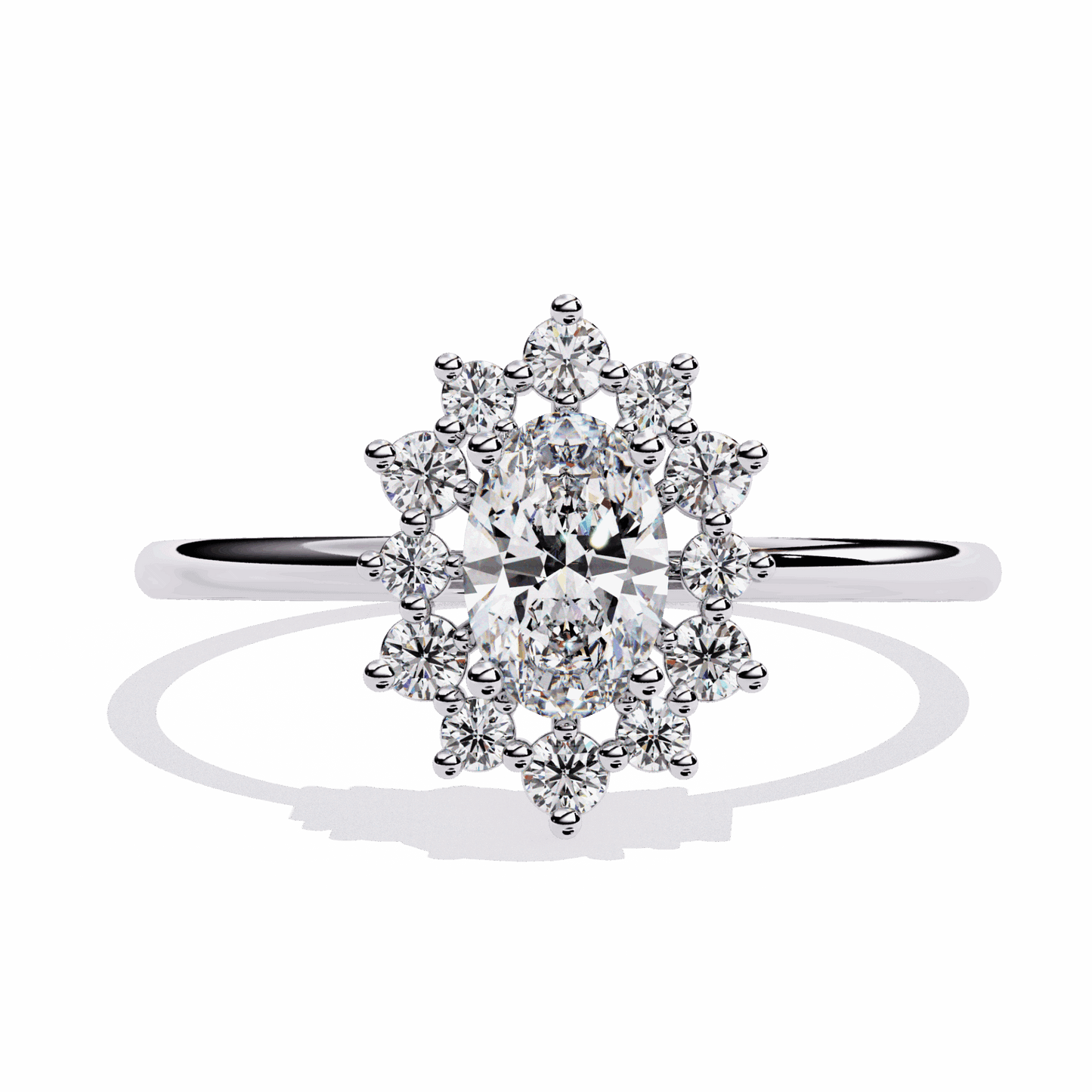 0.5 Carat Oval Minimal Statement Ring in Moissanite | House of Estara