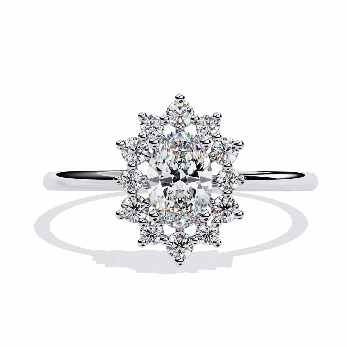 0.5 Carat Oval Minimal Statement Ring in Moissanite | House of Estara