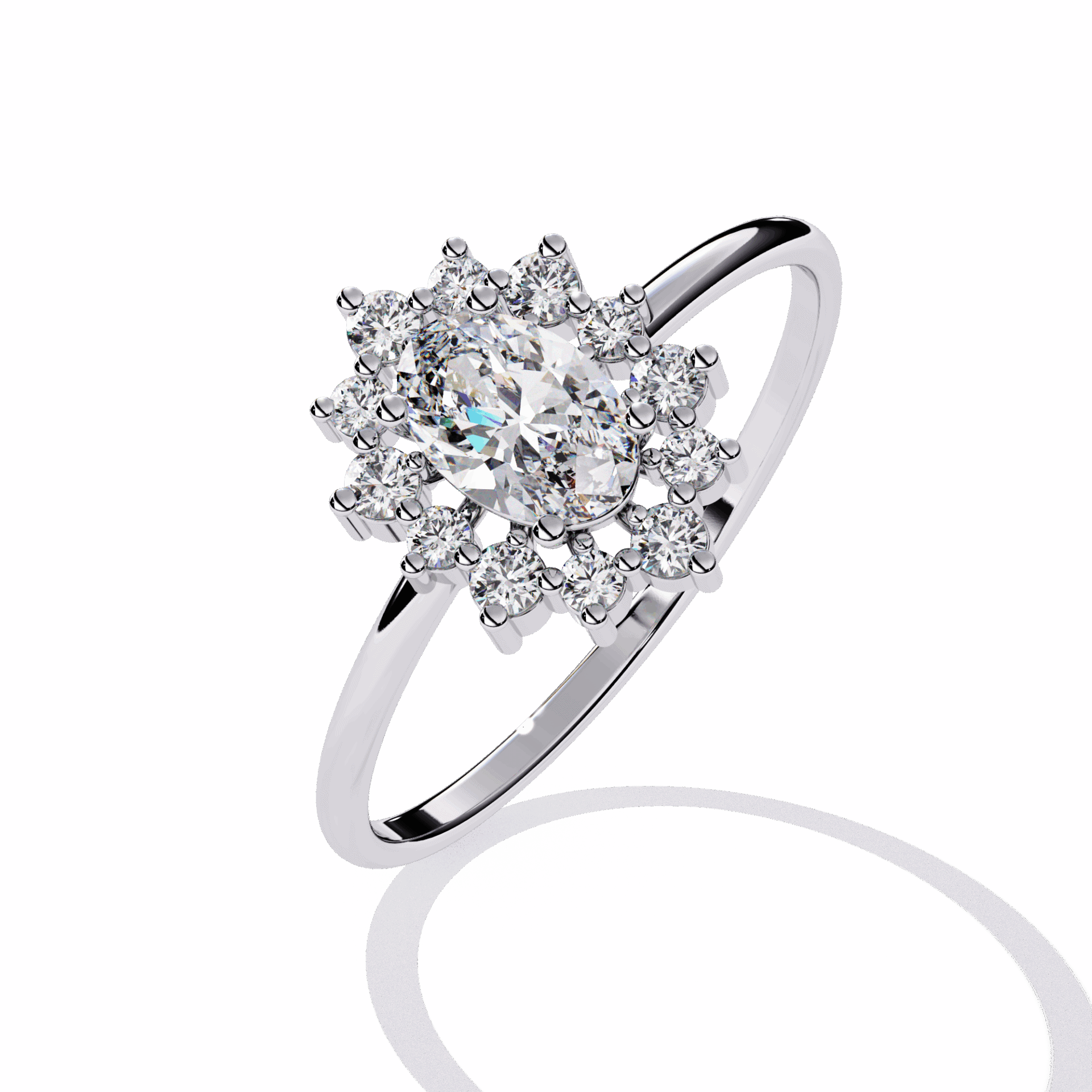 0.5 Carat Oval Minimal Statement Ring in Moissanite | House of Estara