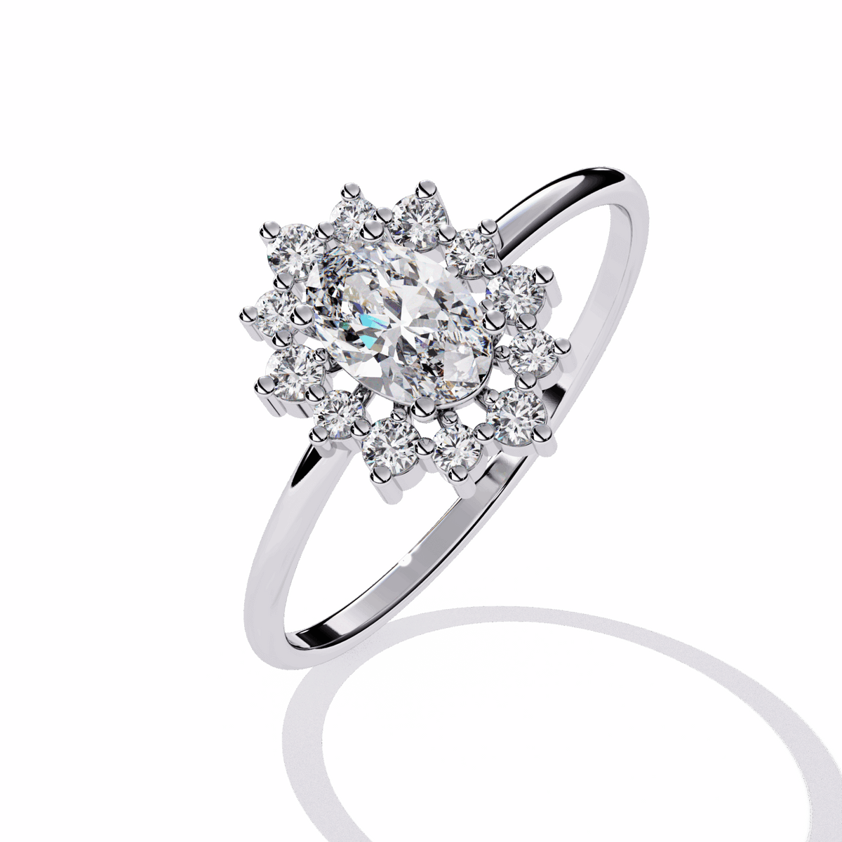 0.5 Carat Oval Minimal Statement Ring in Moissanite | House of Estara