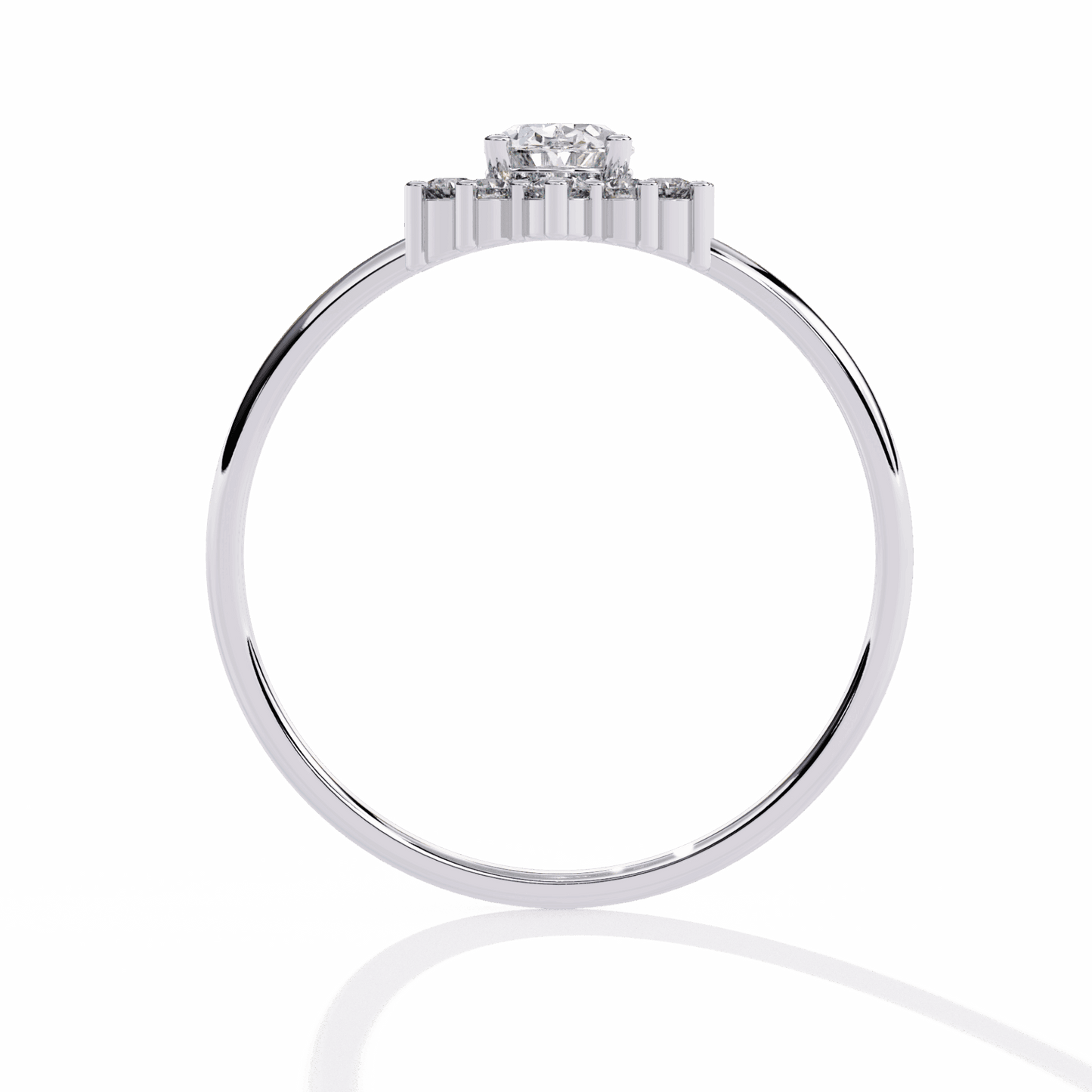 0.5 Carat Oval Minimal Statement Ring in Moissanite | House of Estara