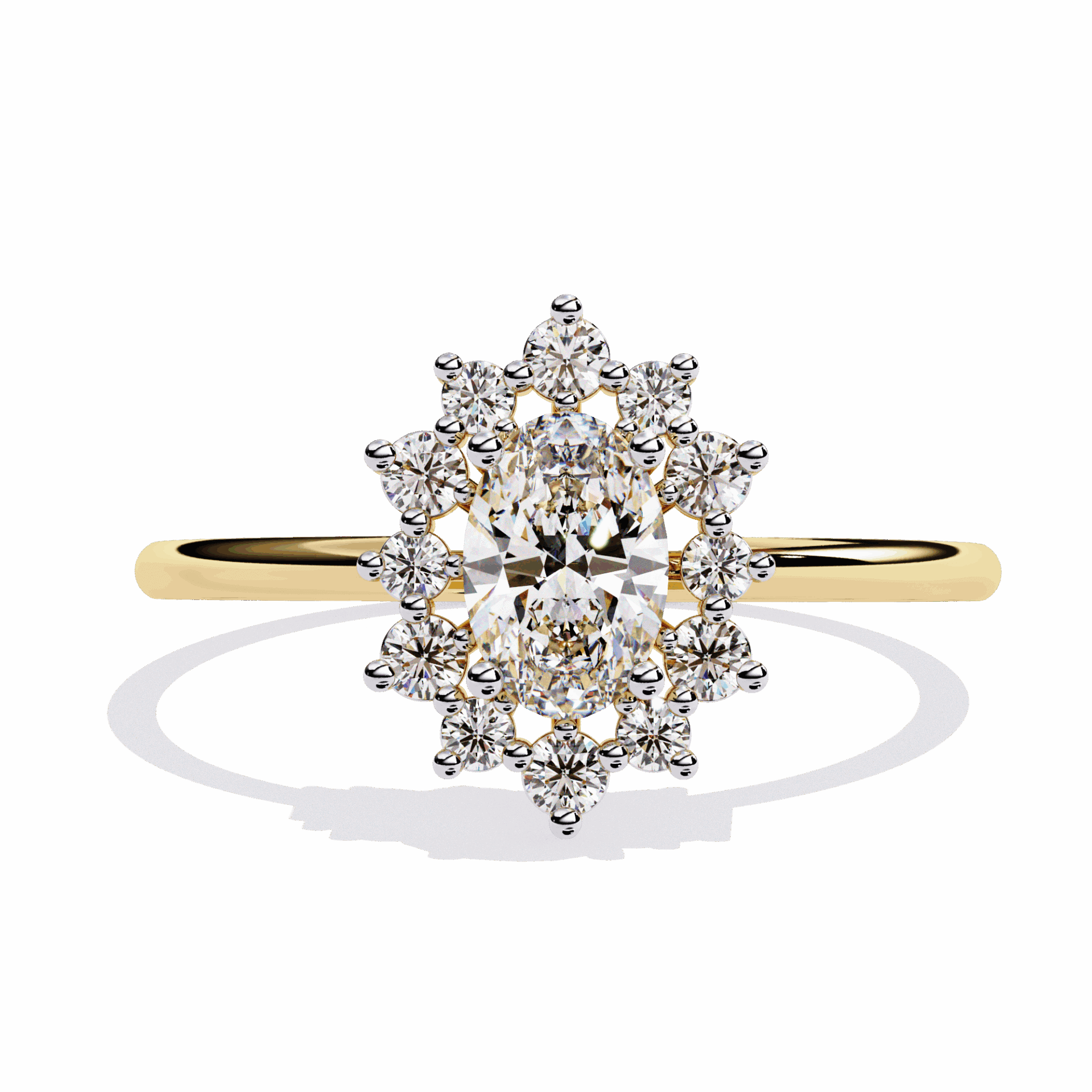 0.5 Carat Oval Minimal Statement Ring in Moissanite | House of Estara