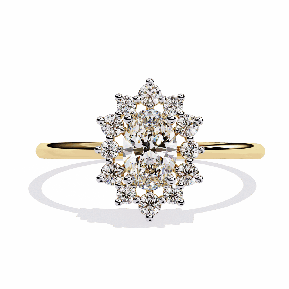 0.5 Carat Oval Minimal Statement Ring in Moissanite | House of Estara