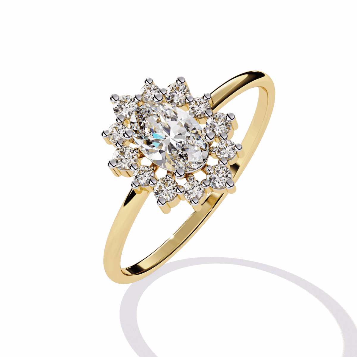 0.5 Carat Oval Minimal Statement Ring in Moissanite | House of Estara