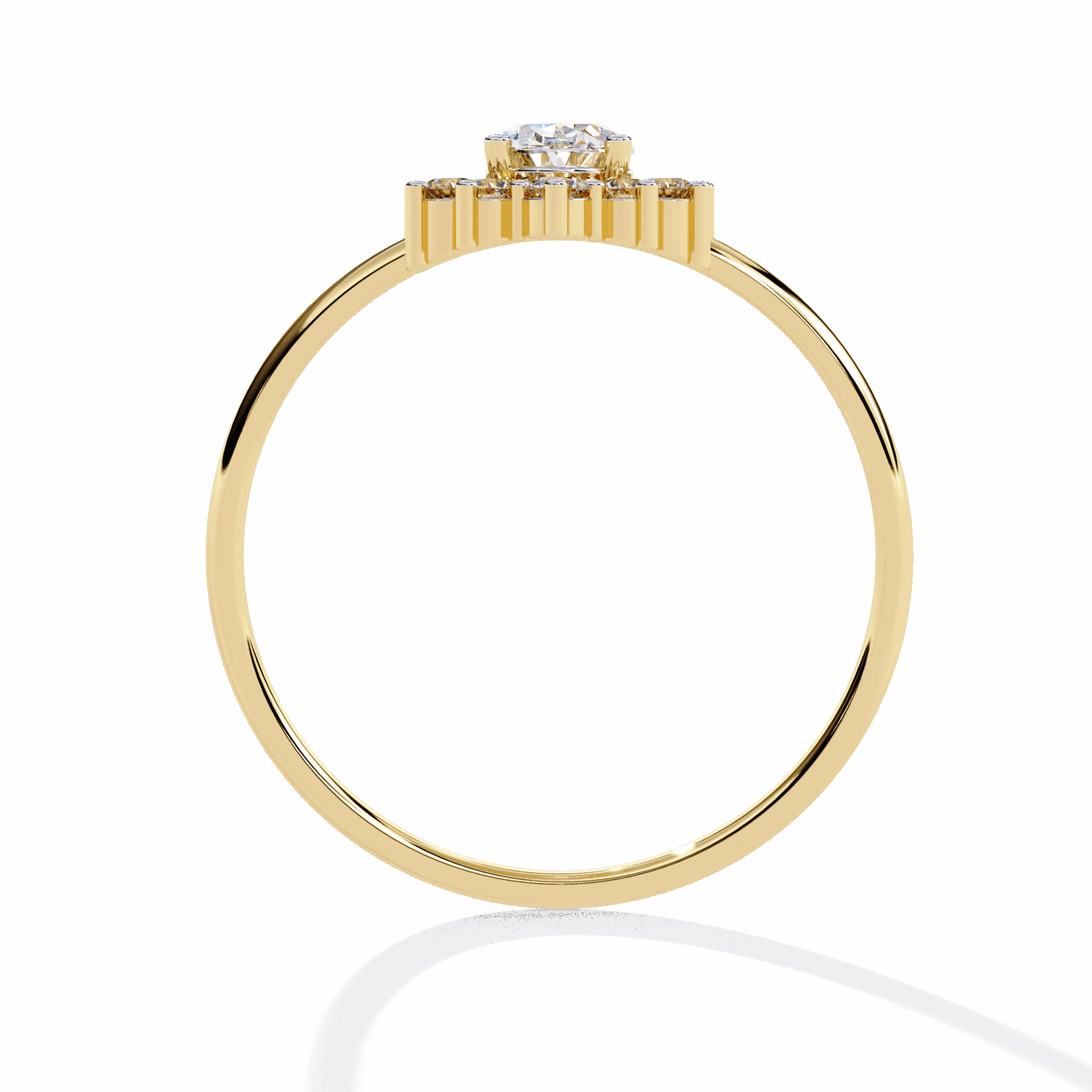 0.5 Carat Oval Minimal Statement Ring in Moissanite | House of Estara