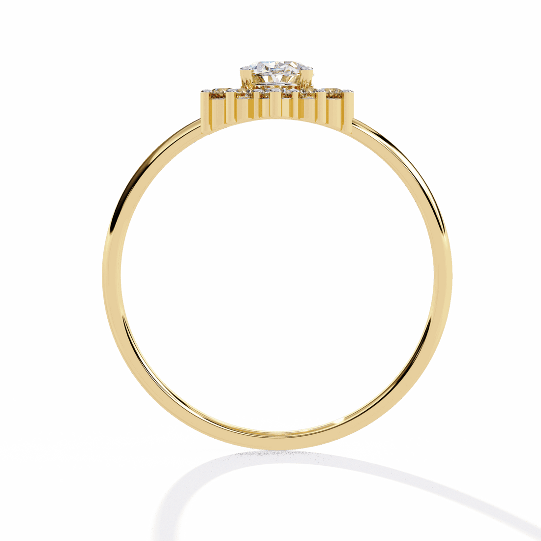 0.5 Carat Oval Minimal Statement Ring in Moissanite | House of Estara