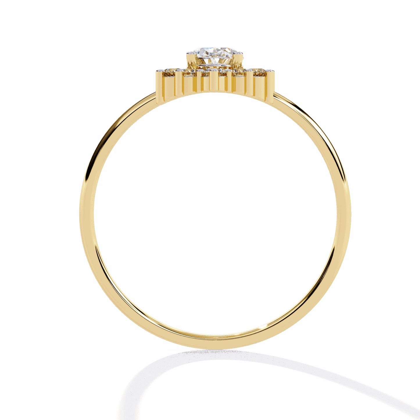 0.5 Carat Oval Minimal Statement Ring in Moissanite | House of Estara