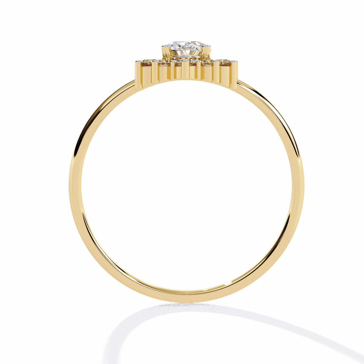 0.5 Carat Oval Minimal Statement Ring in Moissanite | House of Estara