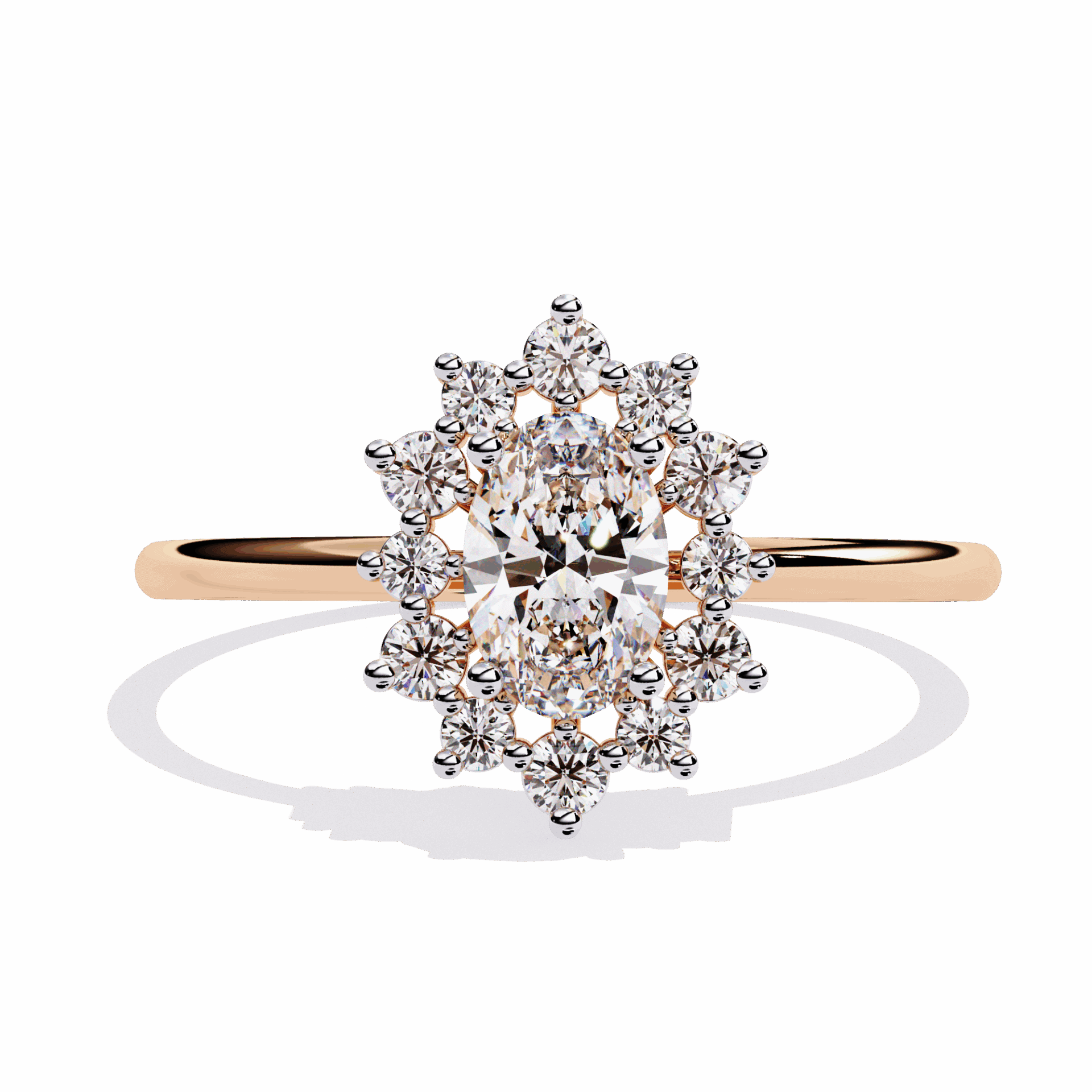 0.5 Carat Oval Minimal Statement Ring in Moissanite | House of Estara