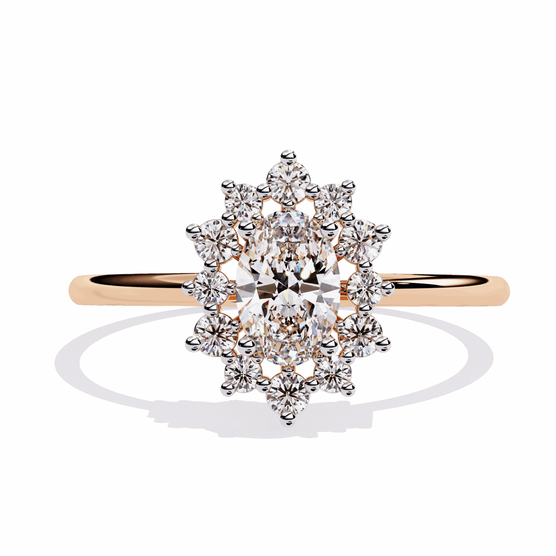 0.5 Carat Oval Minimal Statement Ring in Moissanite | House of Estara