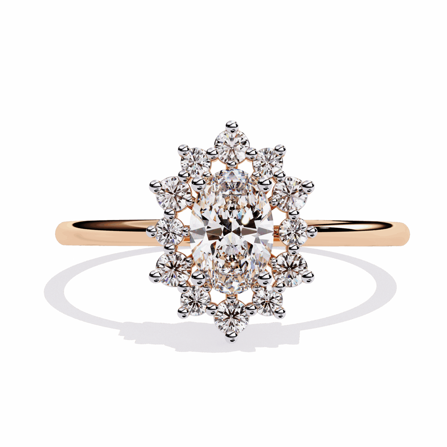 0.5 Carat Oval Minimal Statement Ring in Moissanite | House of Estara