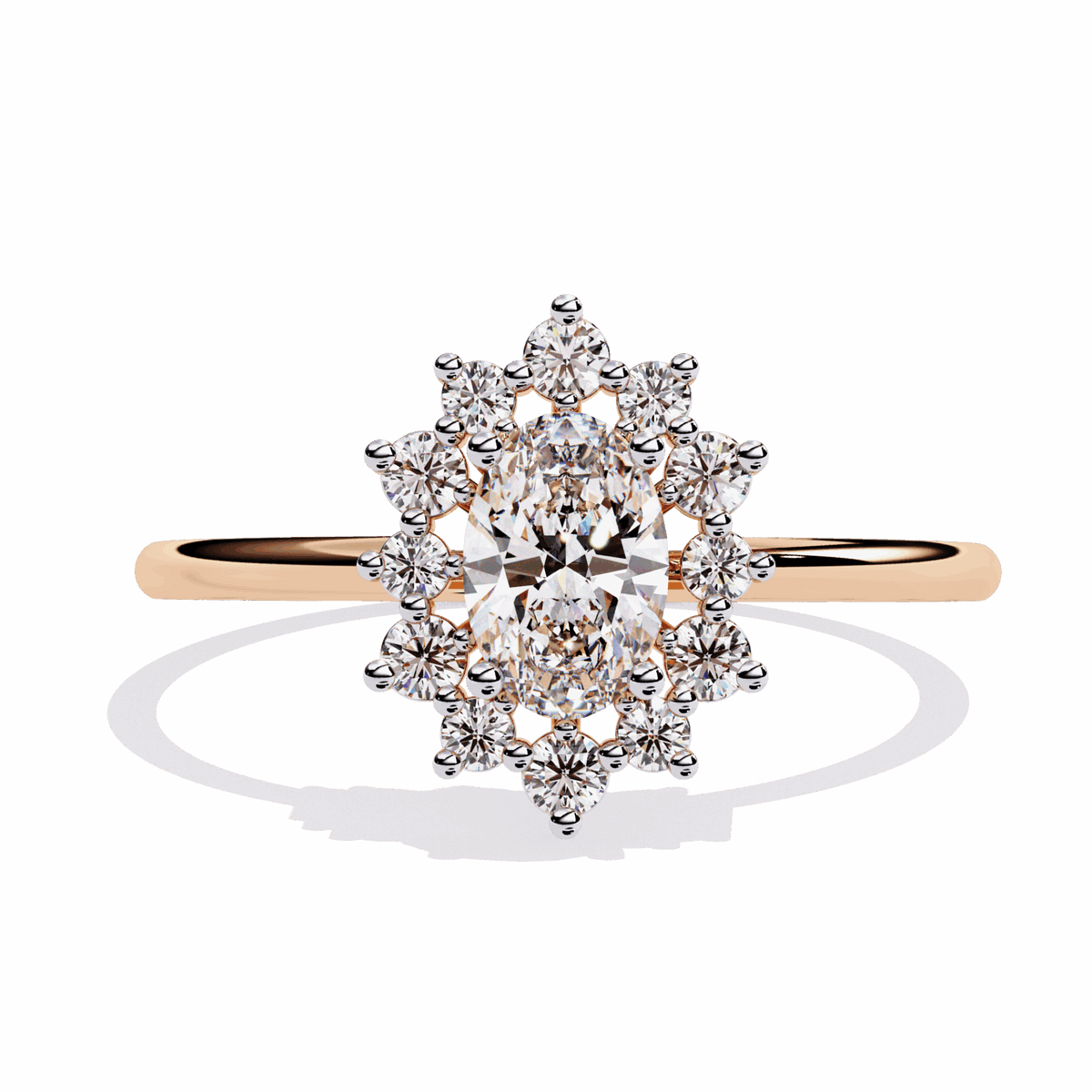 0.5 Carat Oval Minimal Statement Ring in Moissanite | House of Estara