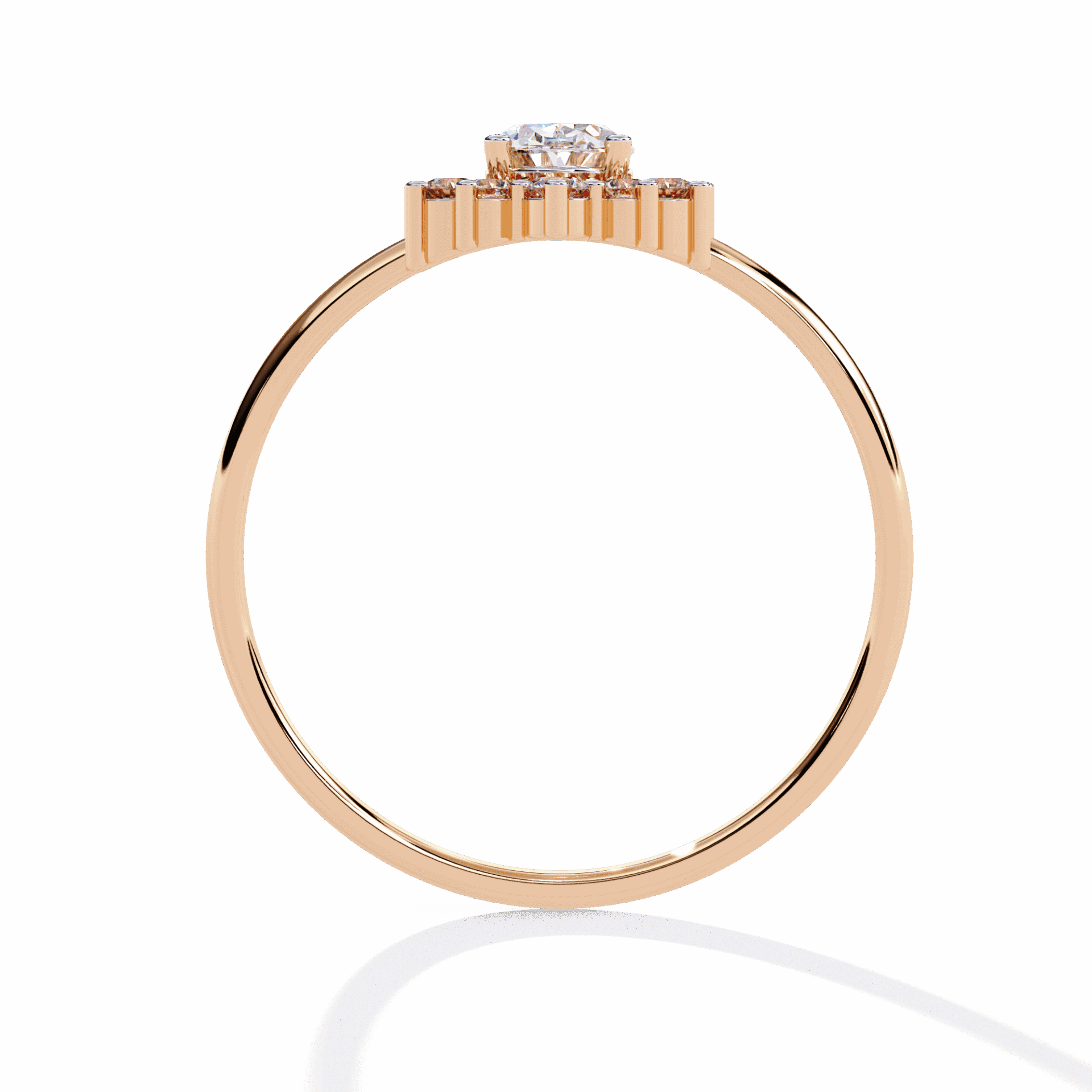 0.5 Carat Oval Minimal Statement Ring in Moissanite | House of Estara