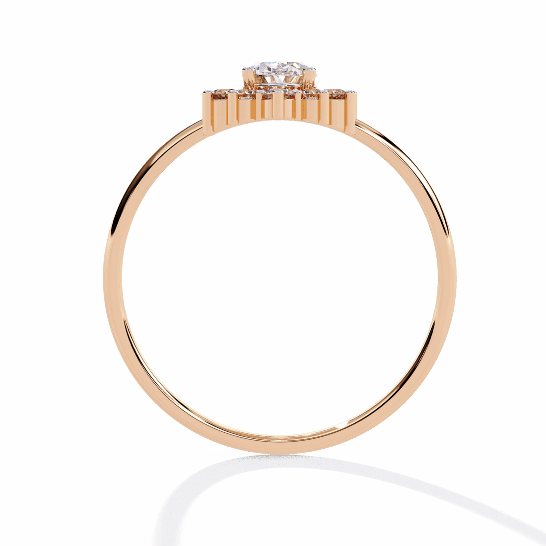 0.5 Carat Oval Minimal Statement Ring in Moissanite | House of Estara