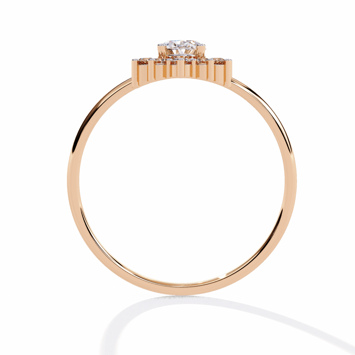 0.5 Carat Oval Minimal Statement Ring in Moissanite | House of Estara