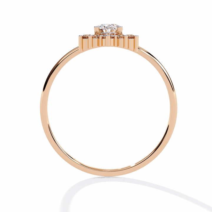 0.5 Carat Oval Minimal Statement Ring in Moissanite | House of Estara