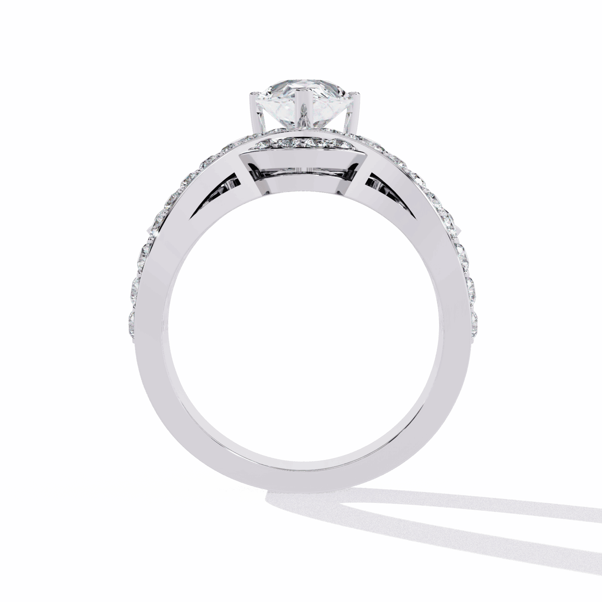 2.25 Carat Pear Sparkle Cocktail Ring in Moissanite | House of Estara
