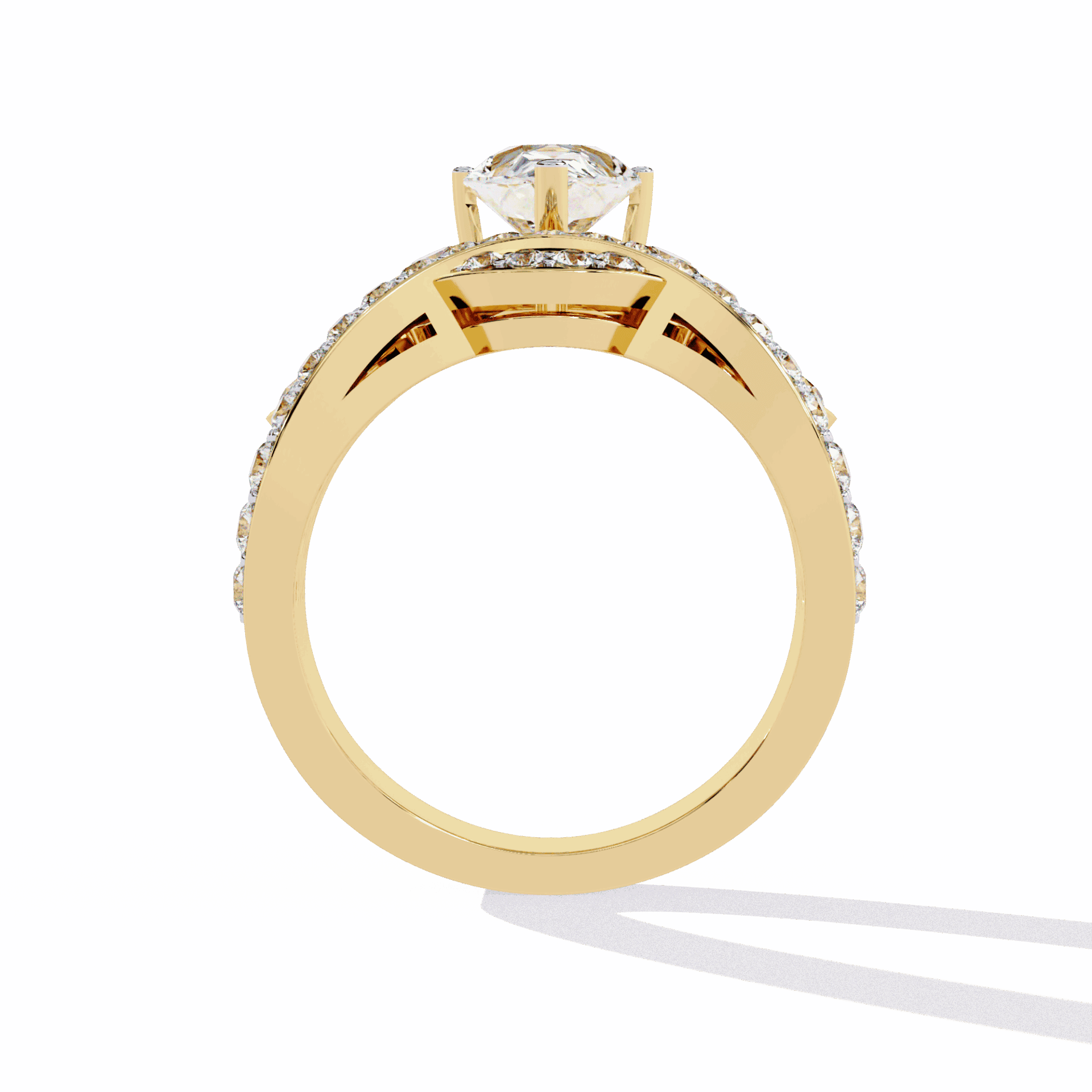 2.25 Carat Pear Sparkle Cocktail Ring in Moissanite | House of Estara