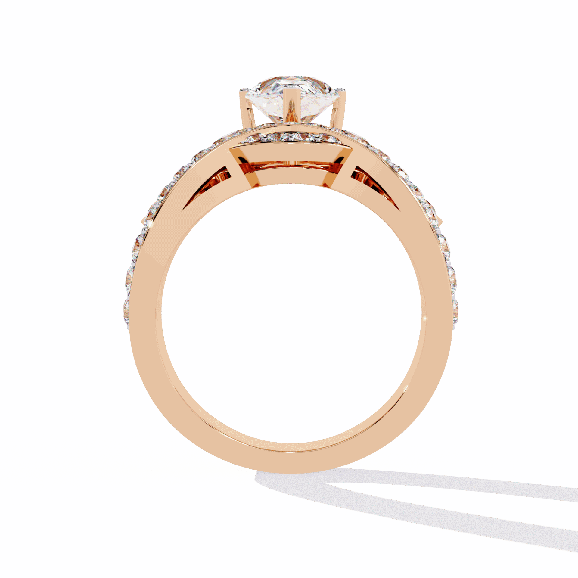 2.25 Carat Pear Sparkle Cocktail Ring in Moissanite | House of Estara