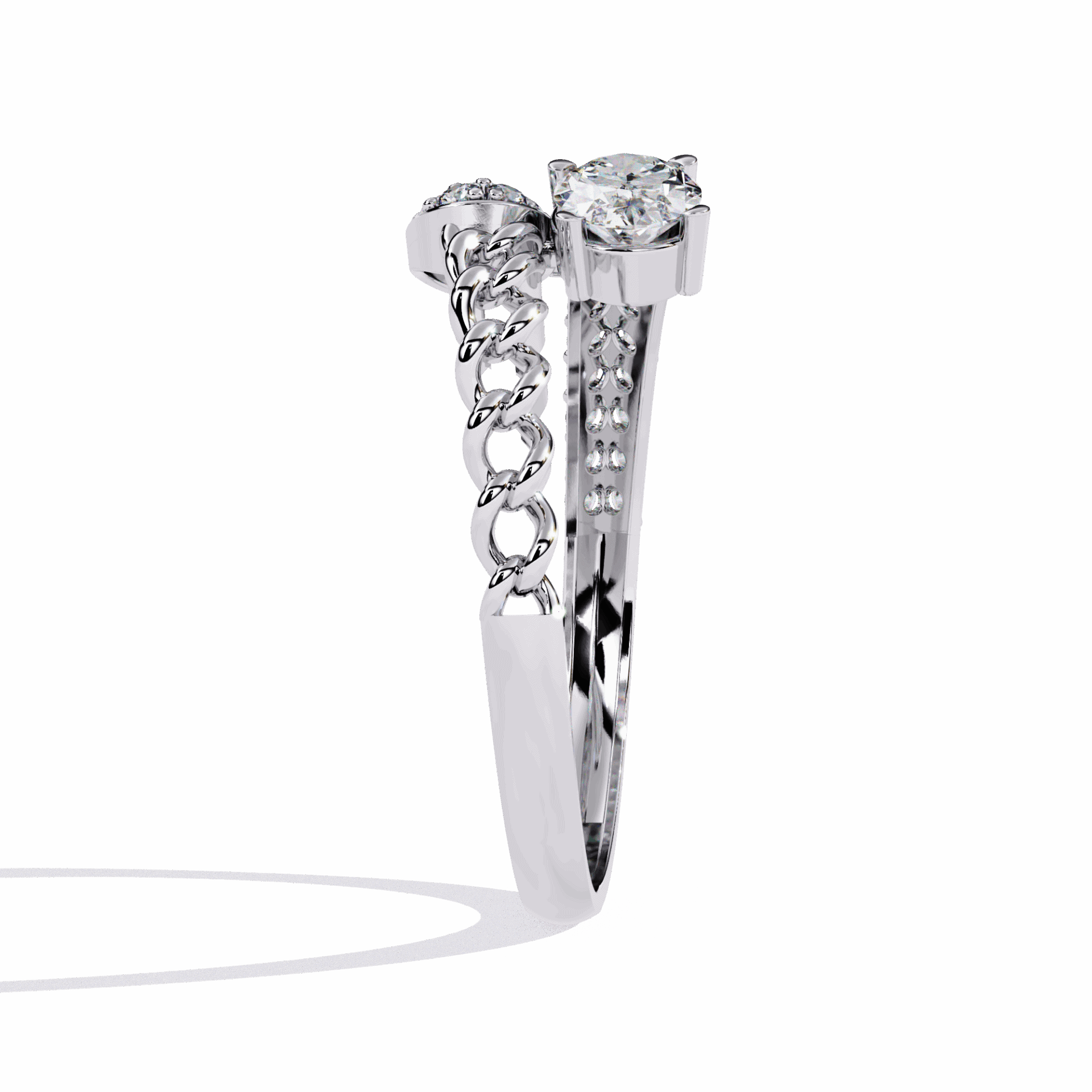 0.5 Carat Oval Timeless Band in Moissanite | House of Estara