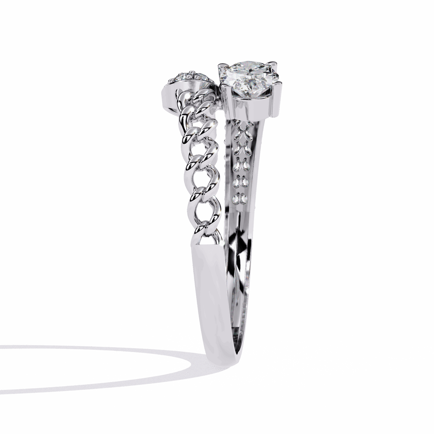 0.5 Carat Oval Timeless Band in Moissanite | House of Estara
