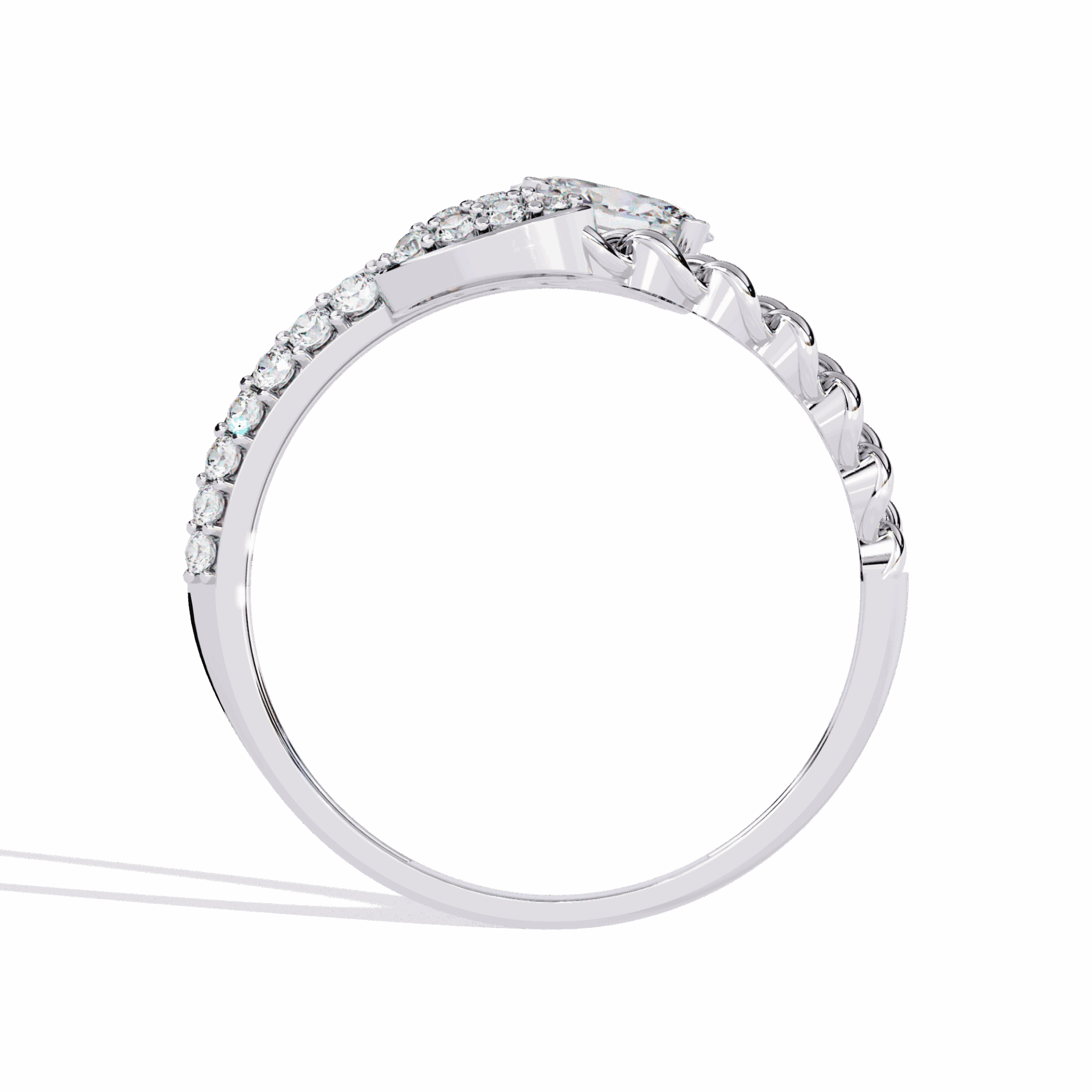 0.5 Carat Oval Timeless Band in Moissanite | House of Estara