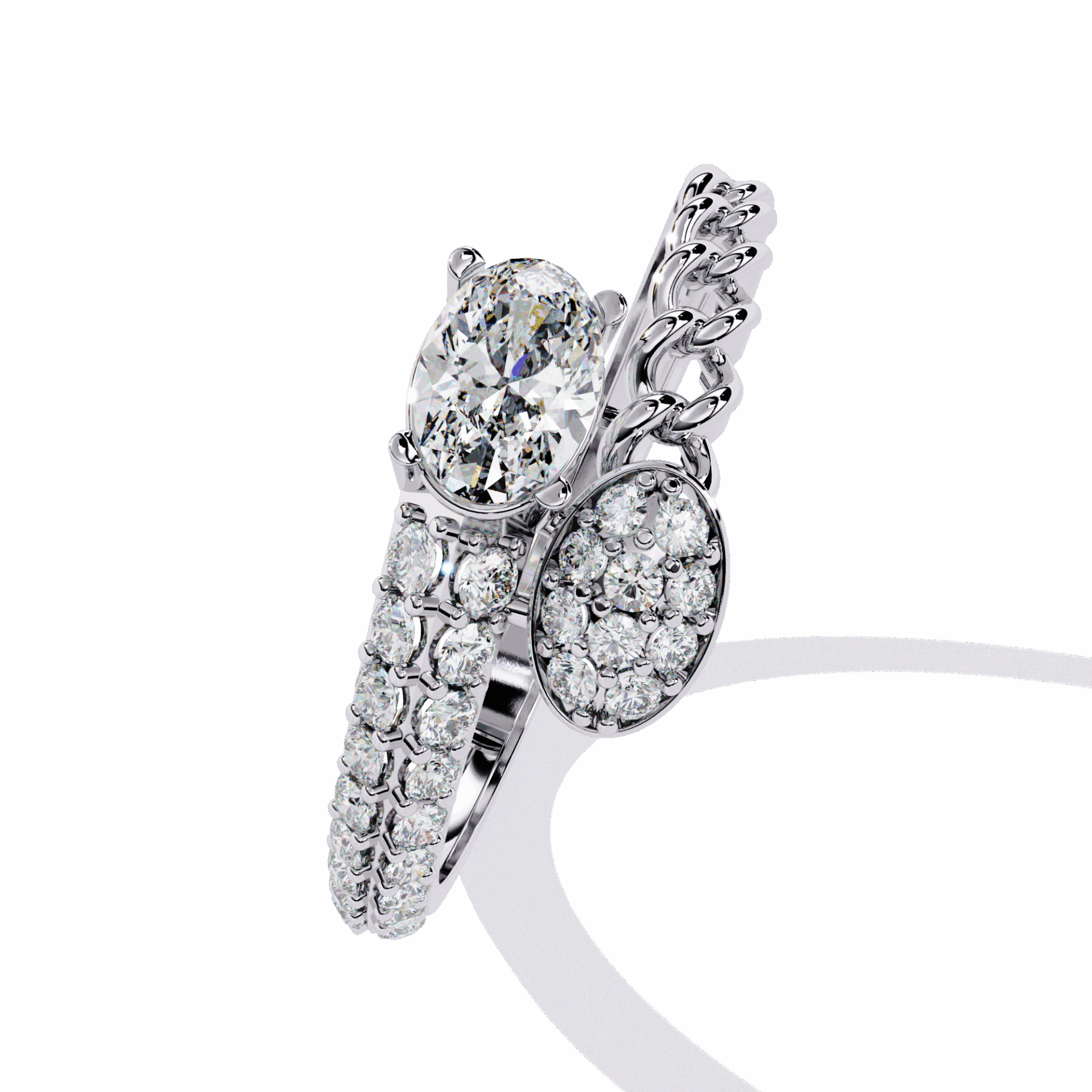 0.5 Carat Oval Timeless Band in Moissanite | House of Estara