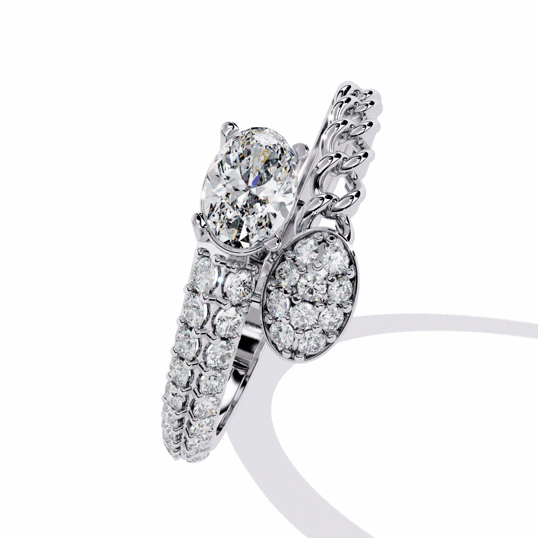 0.5 Carat Oval Timeless Band in Moissanite | House of Estara