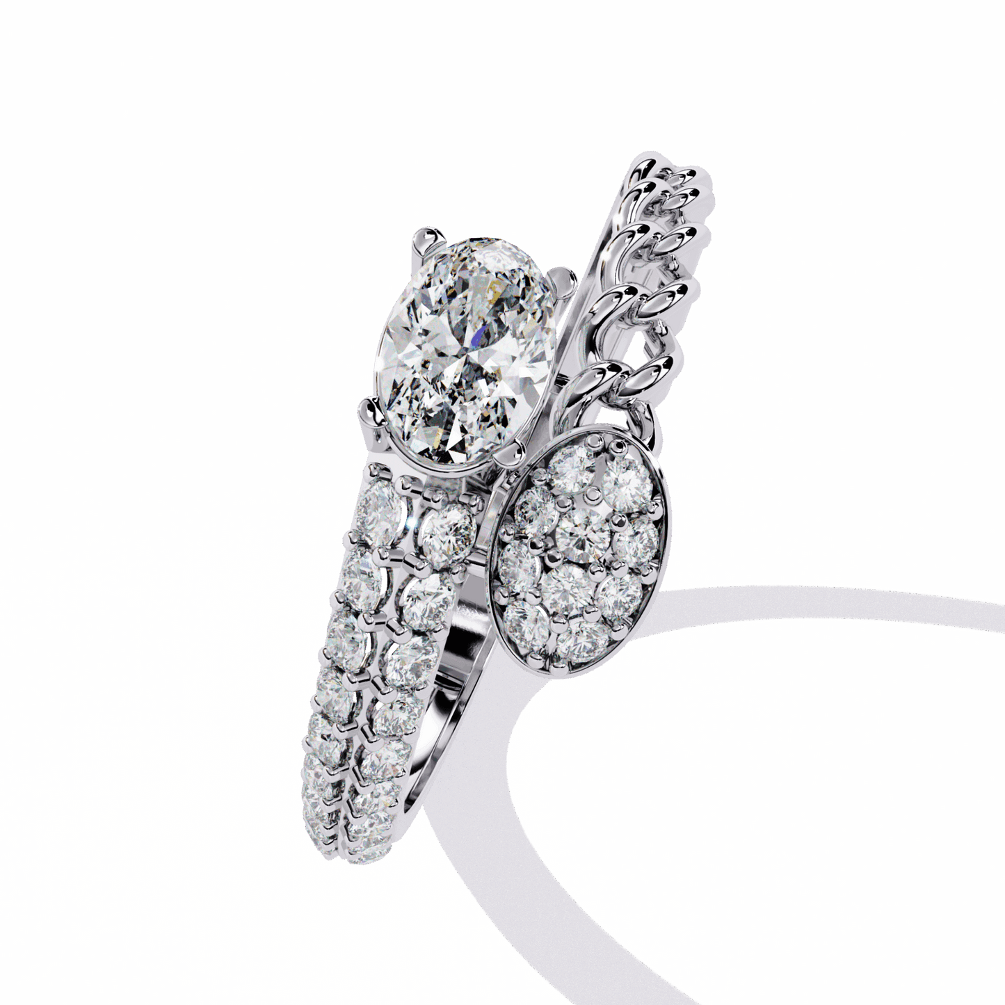 0.5 Carat Oval Timeless Band in Moissanite | House of Estara