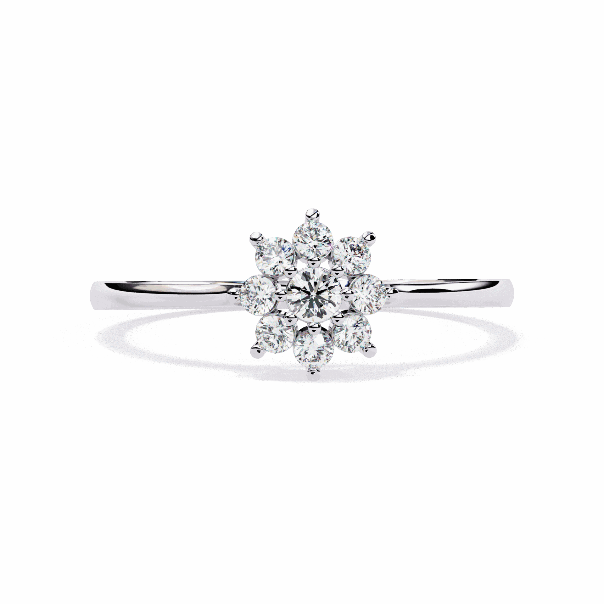 0.15 Carat Round Minimal Statement Ring in Moissanite | House of Estara