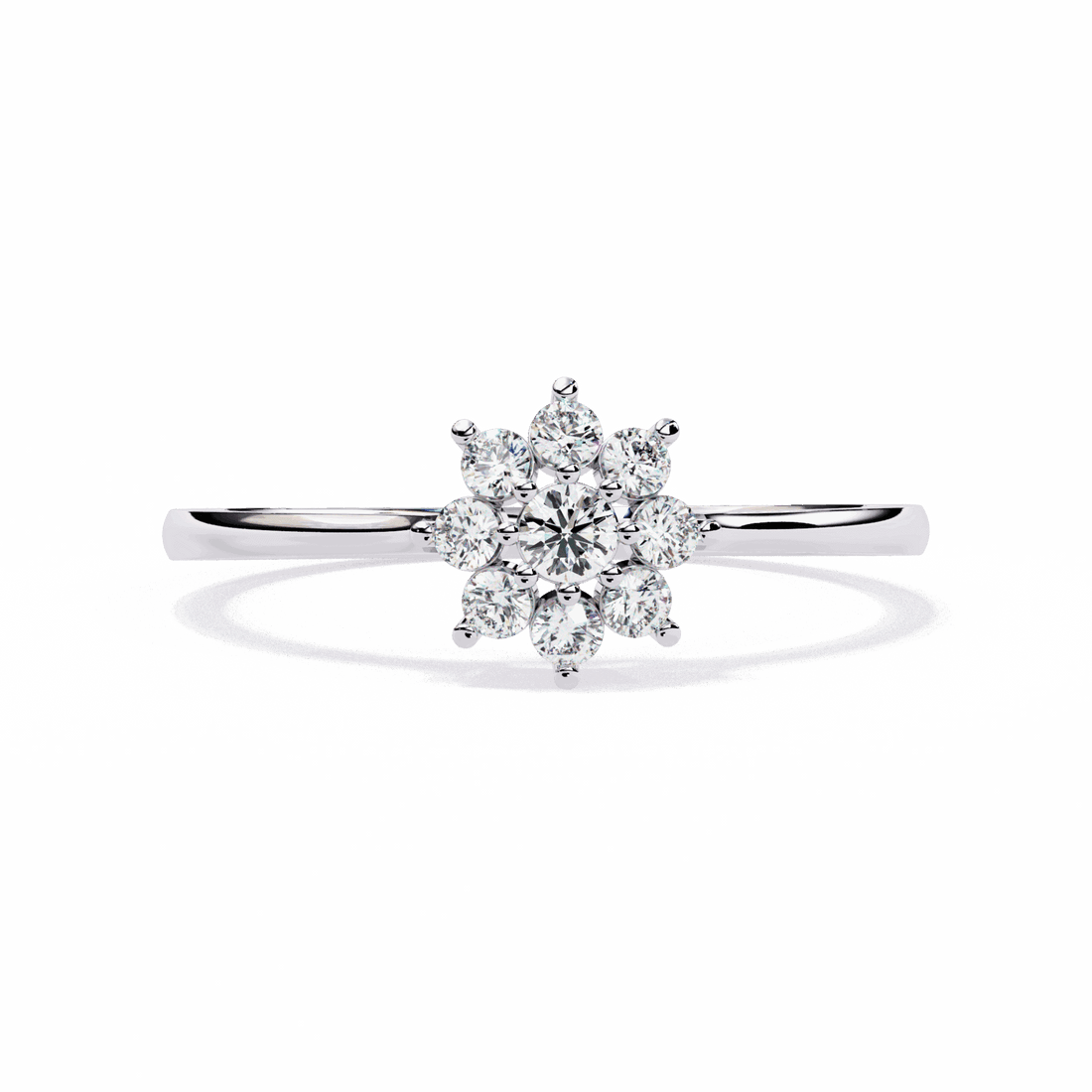 0.15 Carat Round Minimal Statement Ring in Moissanite | House of Estara