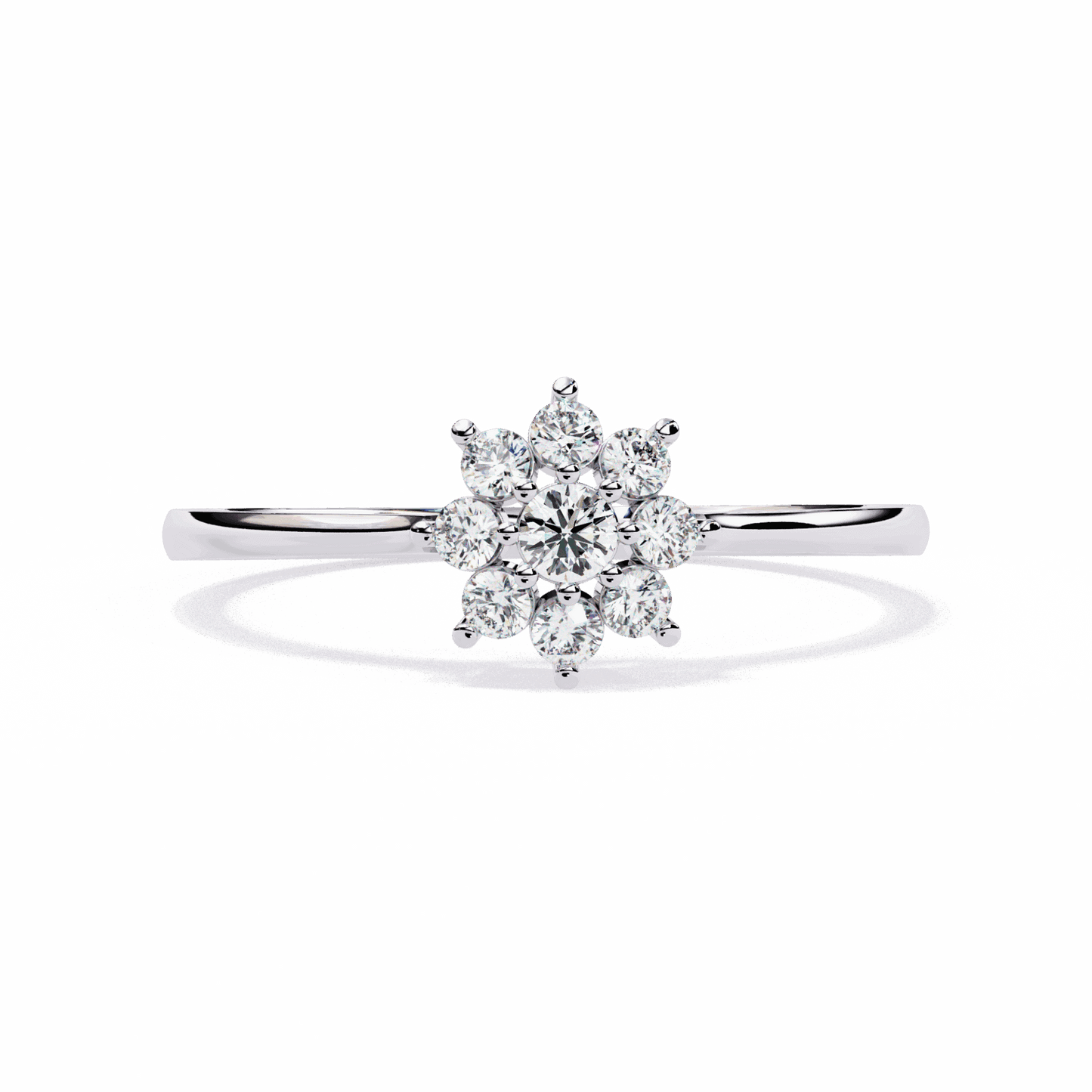 0.15 Carat Round Minimal Statement Ring in Moissanite | House of Estara