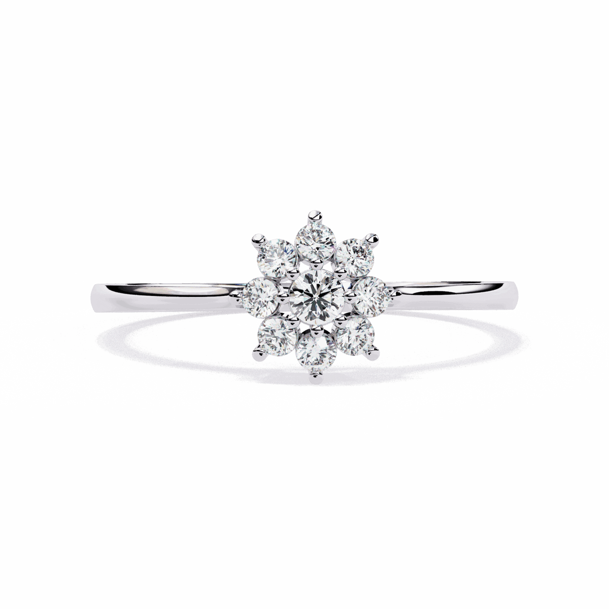 0.15 Carat Round Minimal Statement Ring in Moissanite | House of Estara