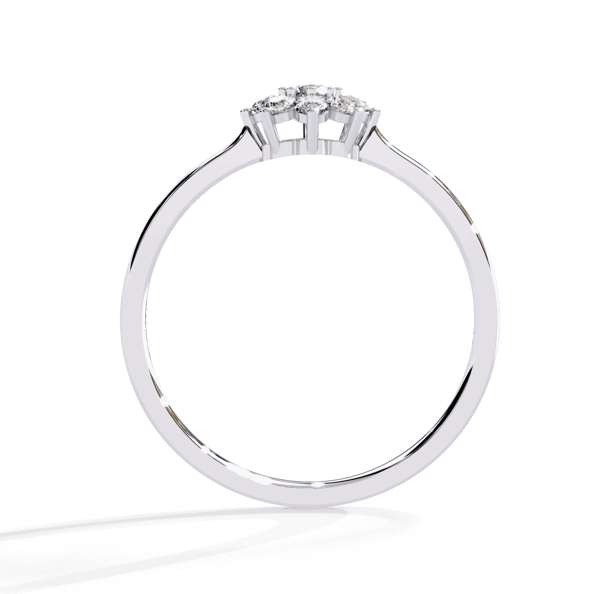 0.15 Carat Round Minimal Statement Ring in Moissanite | House of Estara