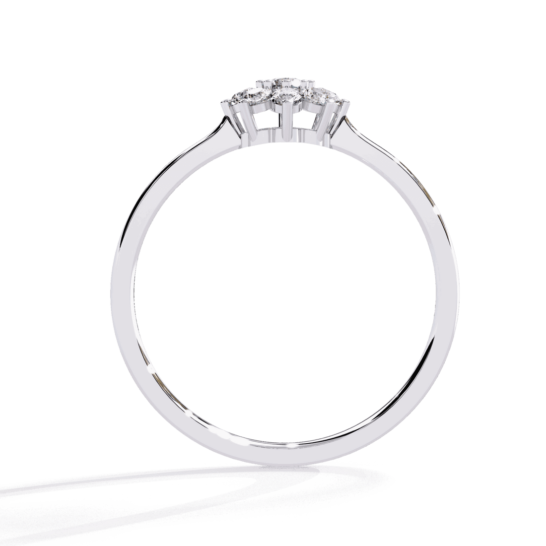 0.15 Carat Round Minimal Statement Ring in Moissanite | House of Estara
