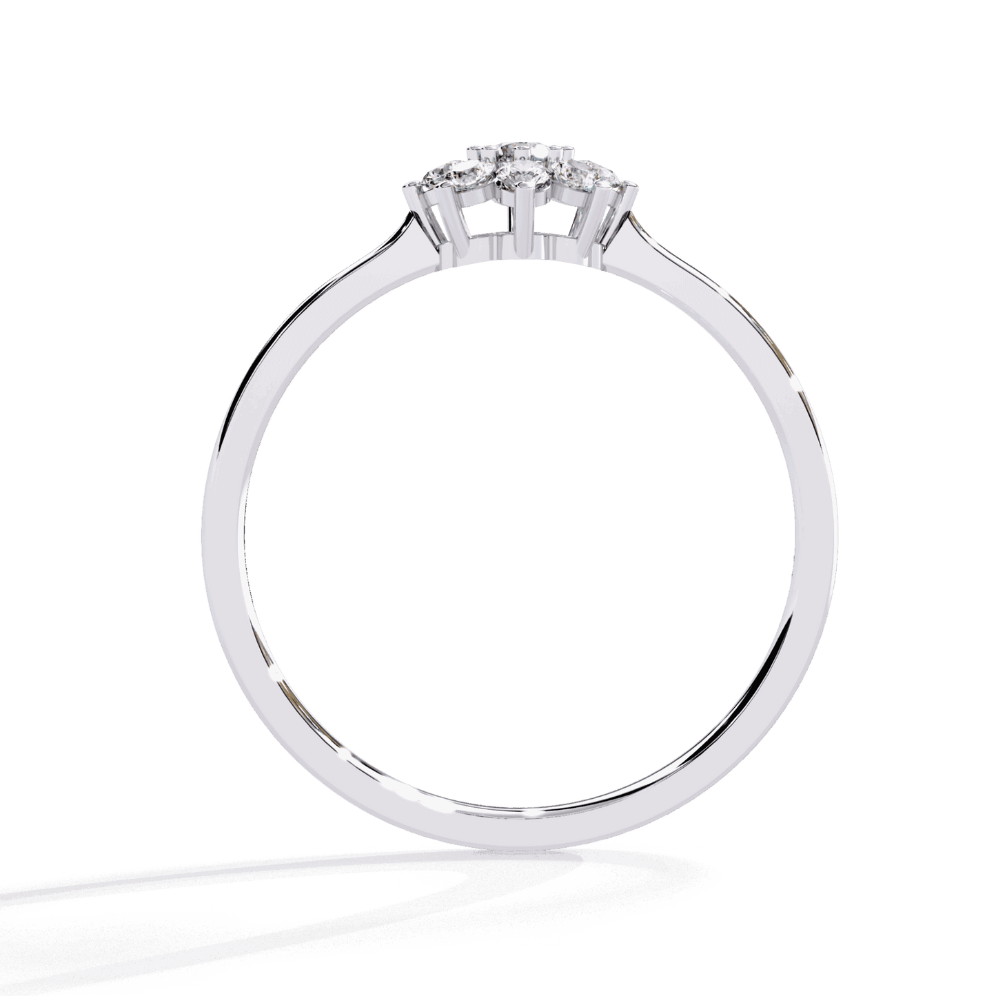 0.15 Carat Round Minimal Statement Ring in Moissanite | House of Estara