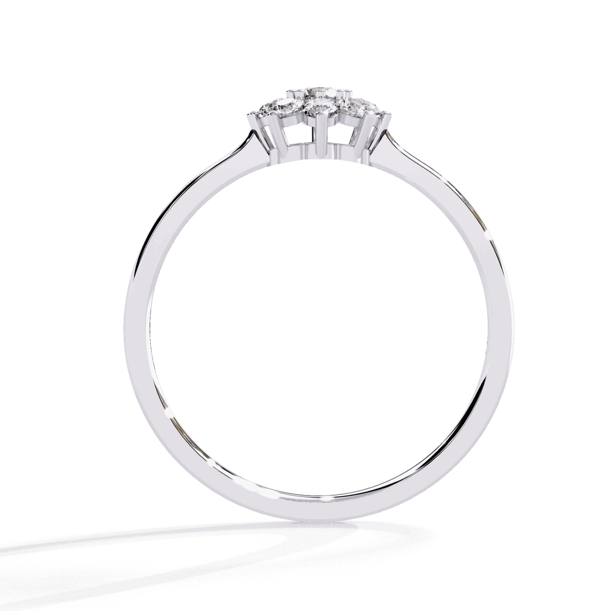 0.15 Carat Round Minimal Statement Ring in Moissanite | House of Estara