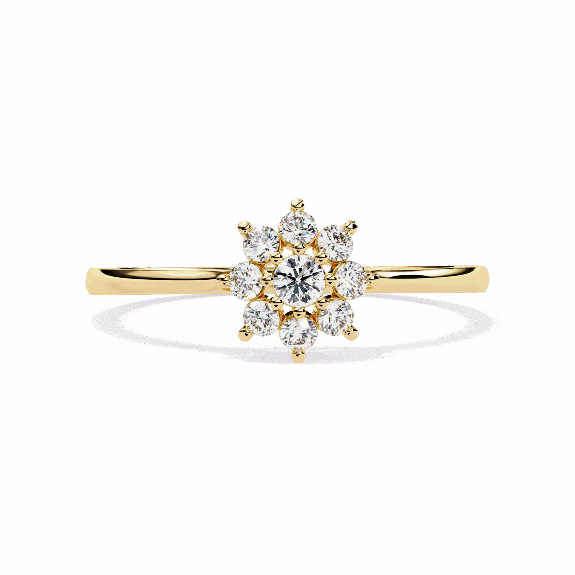 0.15 Carat Round Minimal Statement Ring in Moissanite | House of Estara