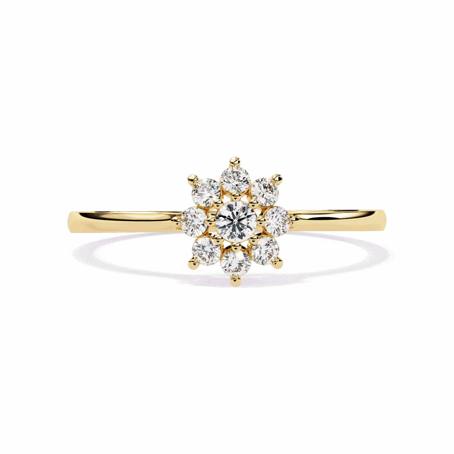 0.15 Carat Round Minimal Statement Ring in Moissanite | House of Estara