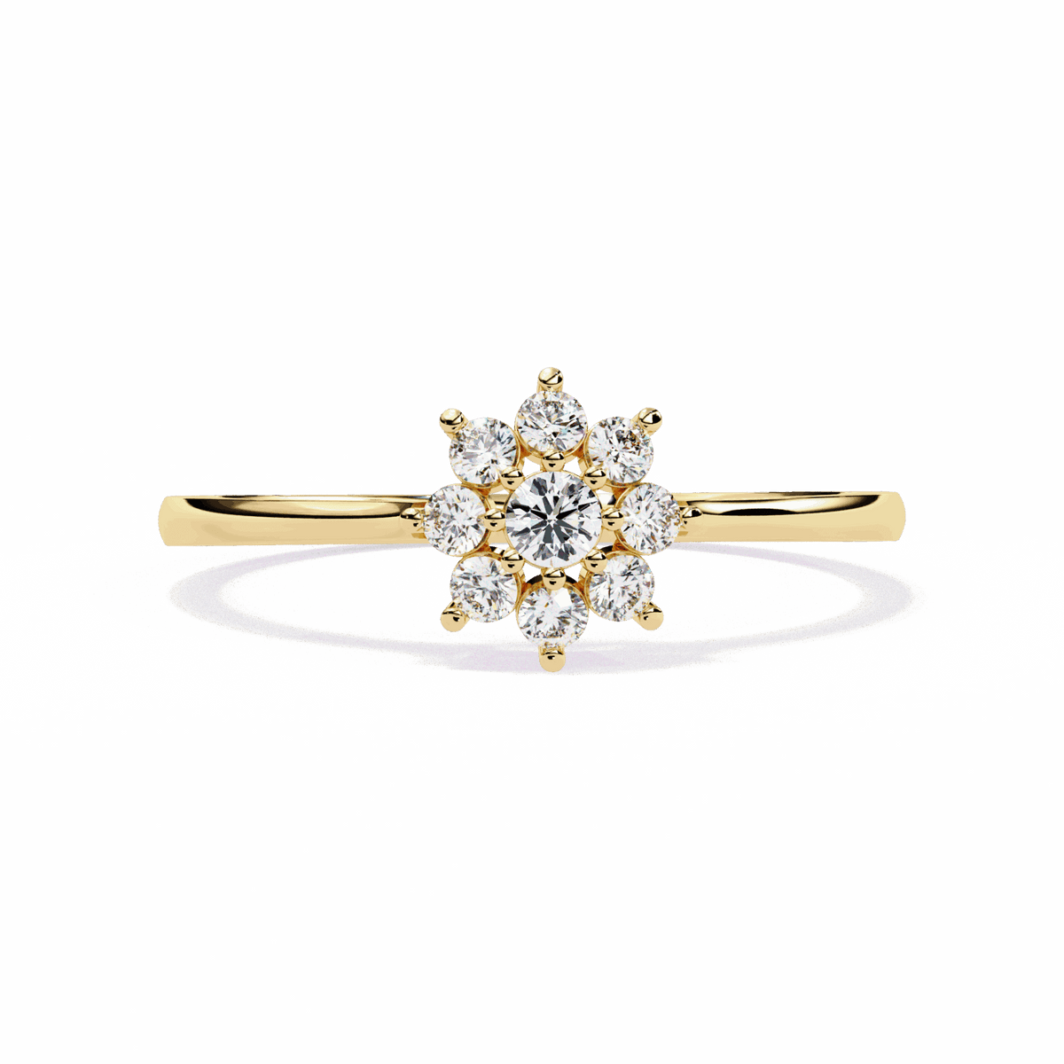 0.15 Carat Round Minimal Statement Ring in Moissanite | House of Estara